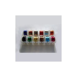 BOITE DE 12 BOBINES TINSEL MULTIOLORES