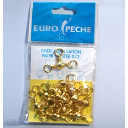 POCHETTE DE 12 EMERILLONS LAITON