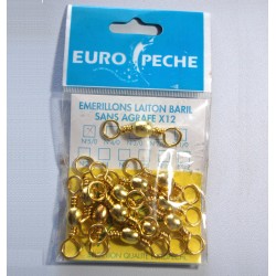 POCHETTE DE 12 EMERILLONS LAITON