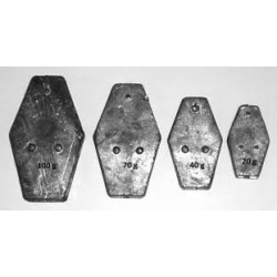 SACHET DE 3 PLOMBS HEXAGONAUX DE 30g